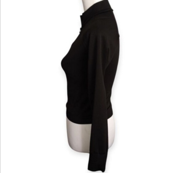 PINK Victoria's Secret Black Quarter-Zip Sweatshirt Sz.XS EUC. - Picture 3 of 7
